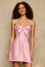 Sherri Hill Hot Fix Corset Homecoming Dress with Bow 58190