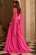 Sherri Hill Strapless Satin Corset Evening Gown 58195