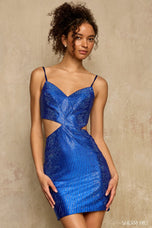 Sherri Hill Hot Fix HoCo Dress with Cut Outs 58209