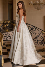 Sherri Hill Brocade Corset Ballgown with Bow 58240