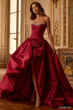 Sherri Hill Strapless Corset Bubble Hem High Low Dress 58250