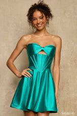 Sherri Hill Satin Bow Corset Short Homecoming Dress 58262