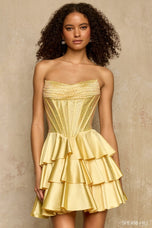 Sherri Hill Satin Ruffle Homecoming Dress 58266