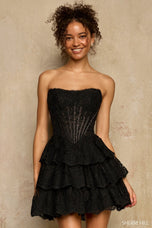 Sherri Hill Lace Corset Short Homecoming Dress 58274