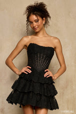Sherri Hill Lace Corset Short Homecoming Dress 58274