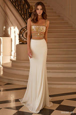 Sherri Hill Beaded Cut Out Open Back Long Prom Dress 58289