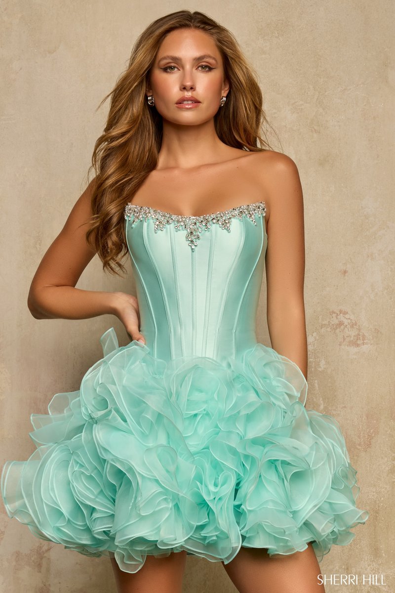light teal homecoming dresses Short Sequin Teal Hoco Dress: Blondie Nites 5757BN Teal / 0