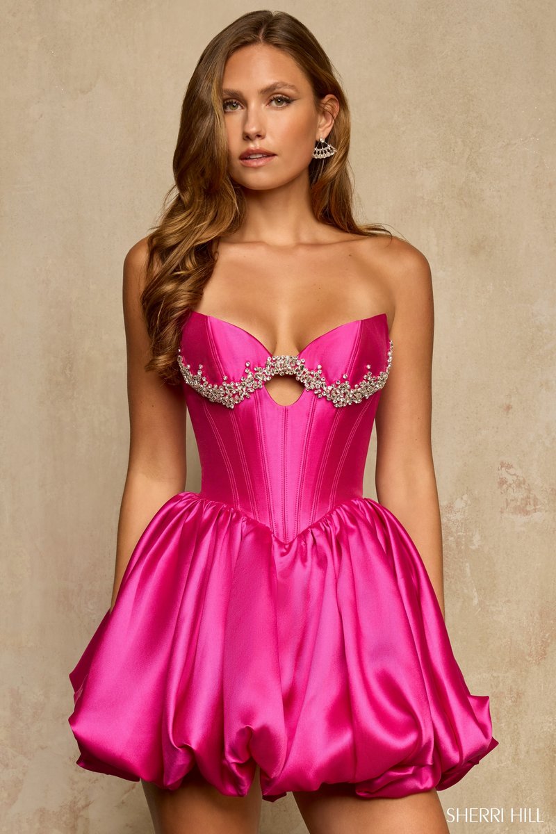 Sherri Hill Corset Bubble Hem Homecoming Dress 58403