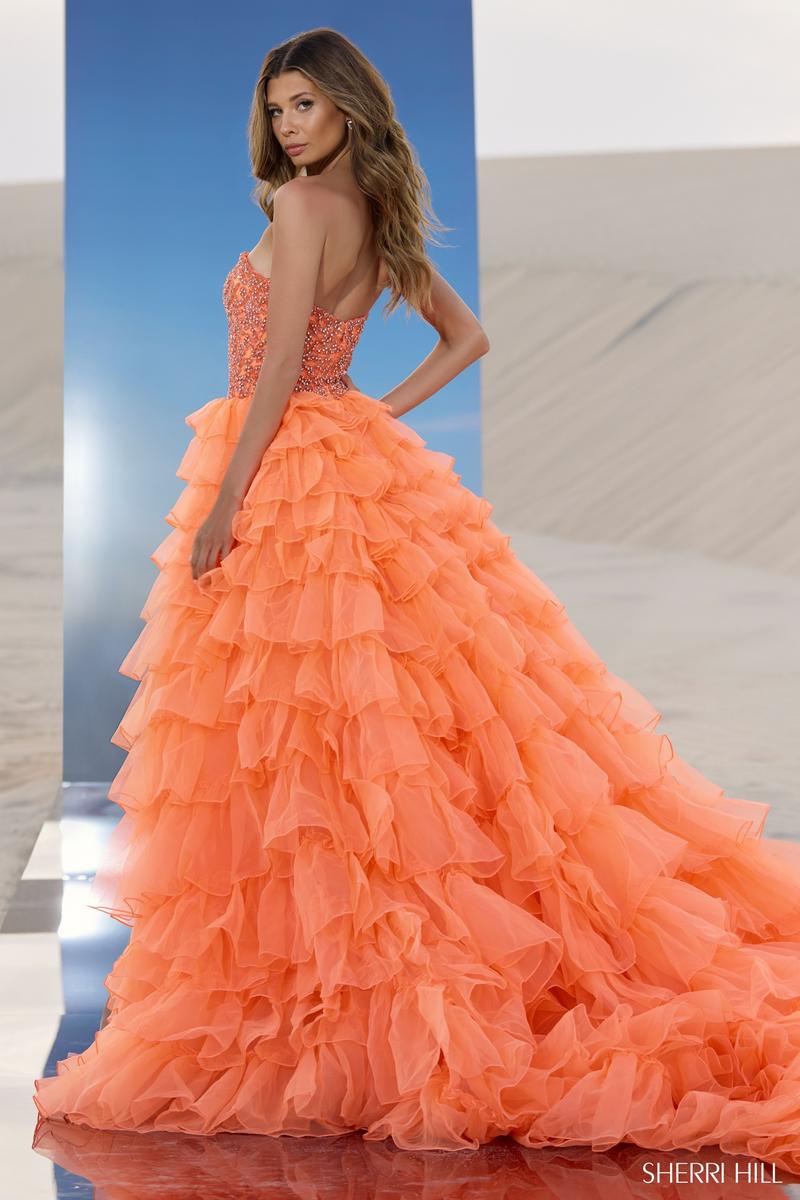 Sherri Hill Strapless Crystal Couture Gown 67004