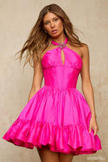 Sherri Hill Halter Cocktail Dress 67062
