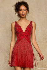 Sherri Hill Demi Couture Fringe Mini Dress 67070