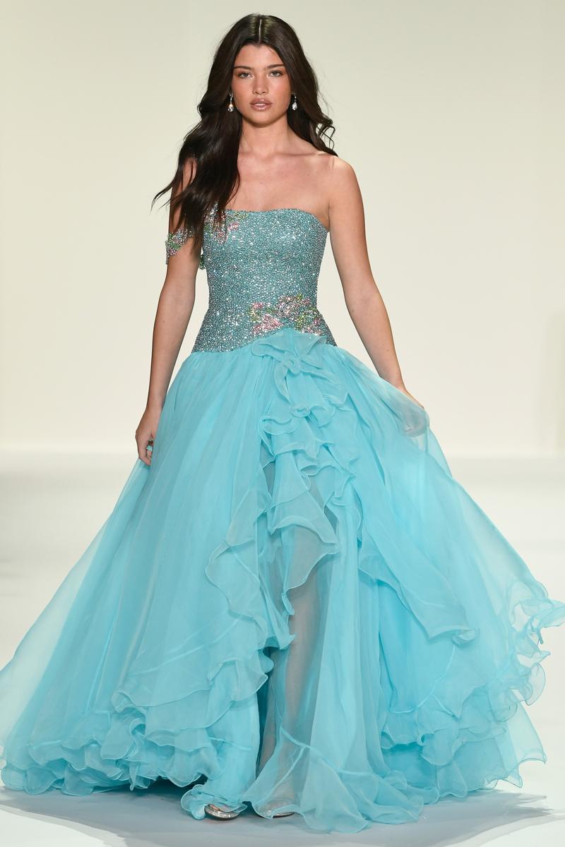 chiffon pageant dress Sherri Hill Couture Orange Chiffon Pageant Gown 45190