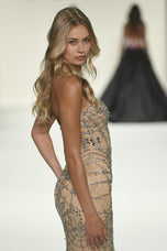 Sherri Hill Elegant Strapless Beaded Pageant Dress 67143