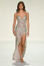 Sherri Hill Beaded Open Back Pageant Dress 67192
