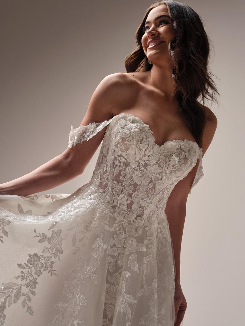 sottero and midgley lace wedding dress Noor by Sottero and Midgley 14 / Ivory over soft Pearl / Lined