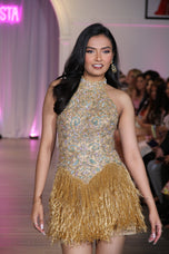 Sherri Hill Demi Couture Fringe Cocktail Dress 67249
