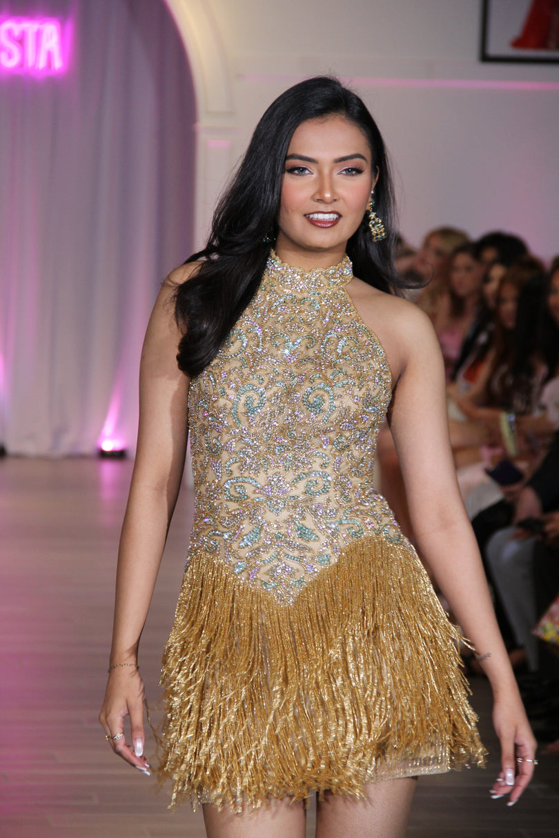 Sherri Hill Demi Couture Fringe Cocktail Dress 67249