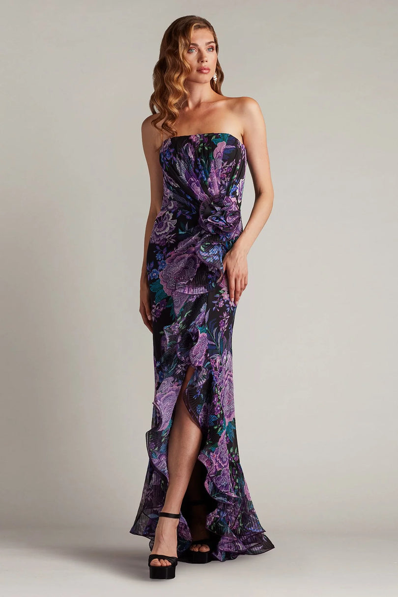 Tadashi Shoji Strapless Ruffle Dress CHW24386L