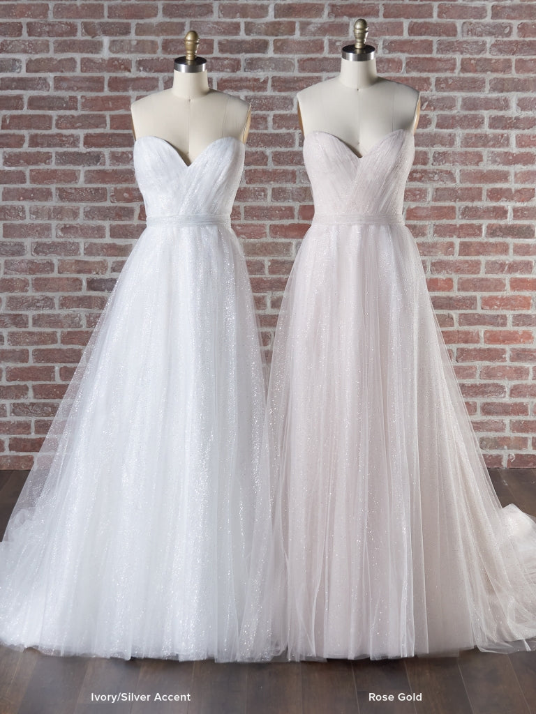rose gold blush dress Rebecca Ingram by Maggie Sottero Florie Bridal Gown 22RW982