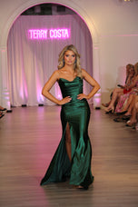 Terry Costa Exclusive Strapless Long Fitted Dress 19398
