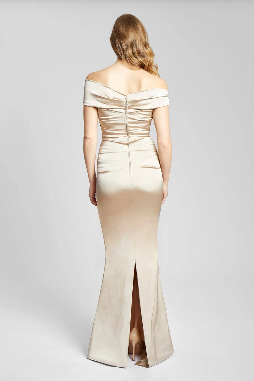 Teri Jon Stretch Satin Evening Gown 96022 Teri Jon Stretch Satin Evening Gown 96022