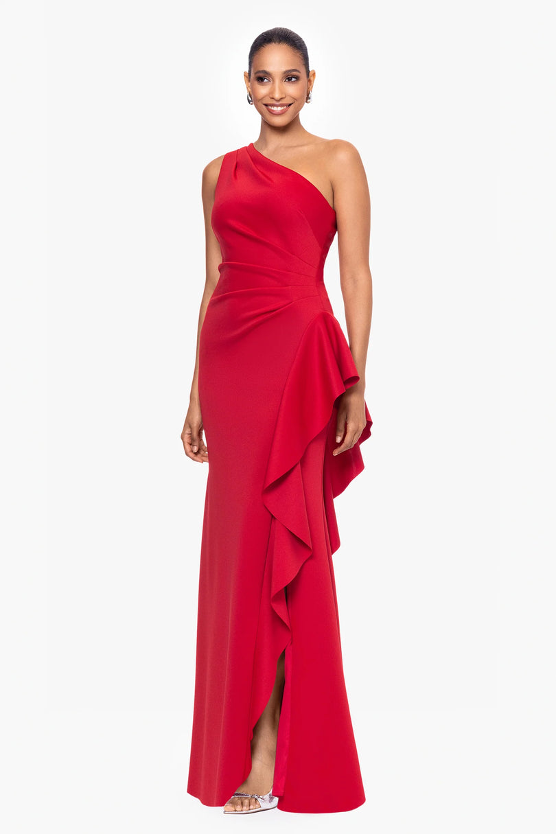 Xscape Evenings One Shoulder Gown with Ruffle 6620X Xscape Evenings One Shoulder Gown with Ruffle 6620X