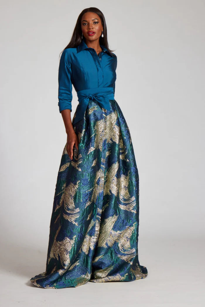 Teri Jon Shirt Dress Long Evening Gown 237309