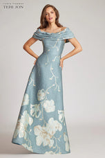 Teri Jon Floral Long Evening Dress 246007