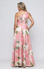 Alex Evening One Shoulder Floral Long Evening Dress 8181287