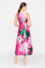 Kay Unger Mikado Tea Length Evening Dress 55115611