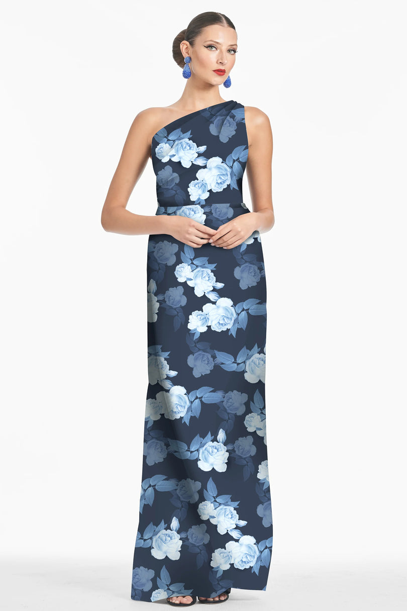 Sachin & Babi "Delancy" Floral One Shoulder Gown Sachin & Babi "Delancy" Floral One Shoulder Gown