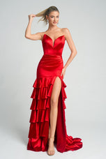 PS I Love You by Portia & Scarlett Ruffle Prom Dress X0021