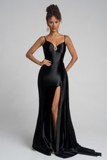 PS I Love You by Portia & Scarlett  Side Train Prom Dress X0037