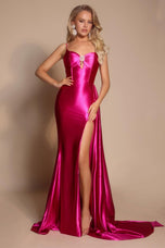 PS I Love You by Portia & Scarlett  Side Train Prom Dress X0037