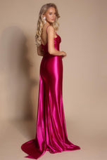 PS I Love You by Portia & Scarlett  Side Train Prom Dress X0037