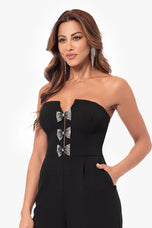Betsy & Adam "Melinda" Embellished Bow Jumpsuit A26617