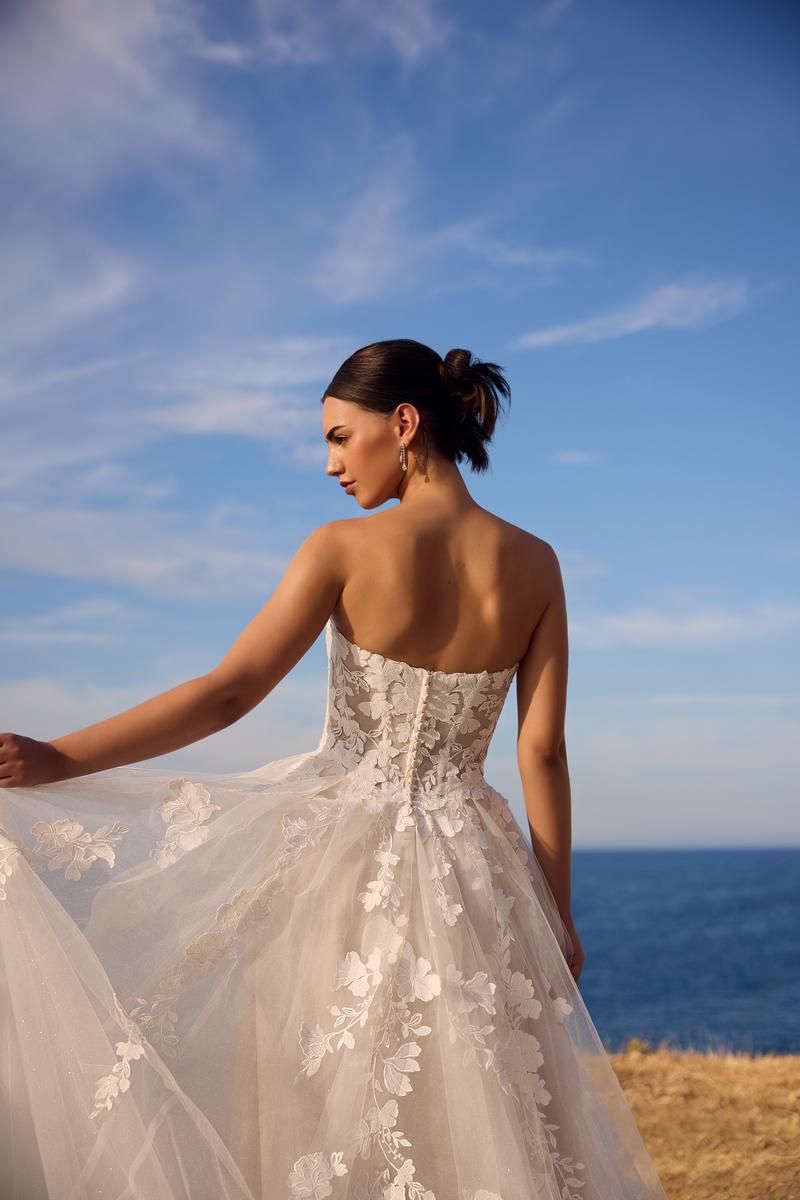 Sophia Tolli "Betty" A-line Lace Bridal Gown with Slit