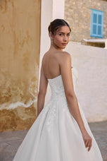 Sophia Tolli "Joy" Strapless Drop Waist Organza Bridal Gown