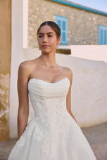 Sophia Tolli "Joy" Strapless Drop Waist Organza Bridal Gown
