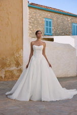 Sophia Tolli "Joy" Strapless Drop Waist Organza Bridal Gown