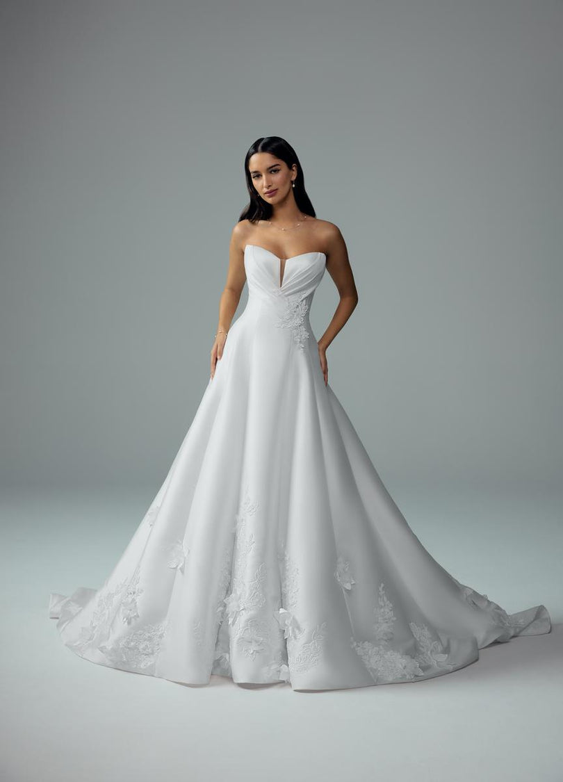 Sophia Tolli Strapless Mikado Wedding Dress Y3200