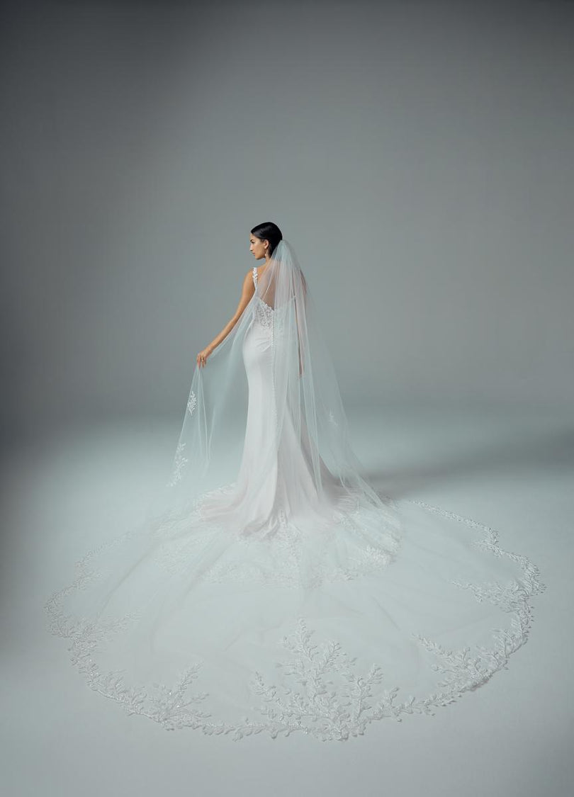 Sophia Tolli "Tyra" Sheath Lace Corset Bridal Gown