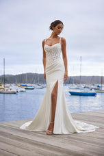 Sophia Tolli "Tyra" Sheath Lace Corset Bridal Gown