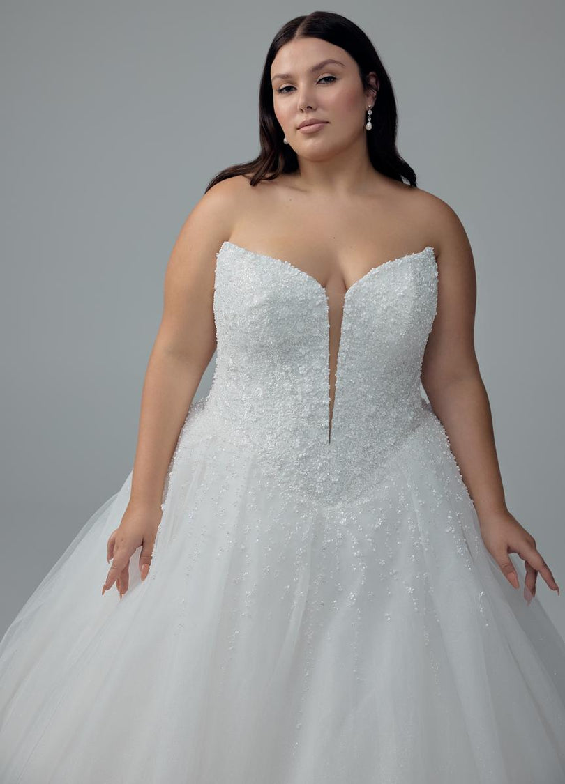 Sophia Tolli "Vienna" Sparkling Strapless Ballgown Bridal Gown