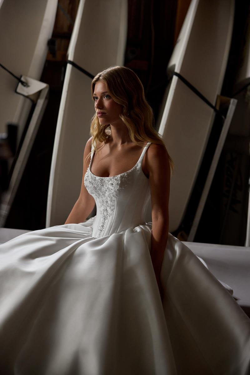 Sophia Tolli "Maribel" Classic Basque Waist Bridal Gown