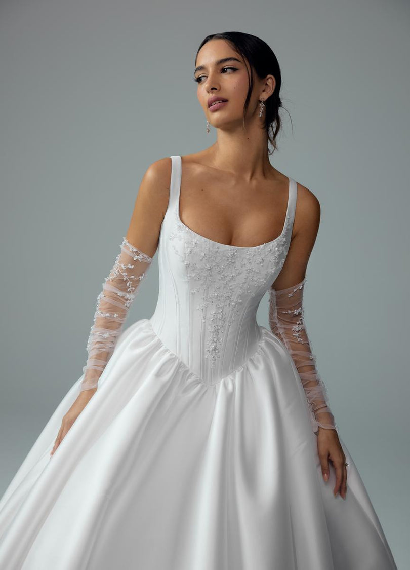 Sophia Tolli "Maribel" Classic Basque Waist Bridal Gown