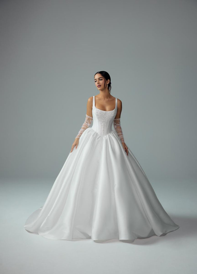 Sophia Tolli "Maribel" Classic Basque Waist Bridal Gown