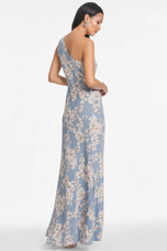 Sachin & Babi "Delphine" One Shoulder Floral Gown