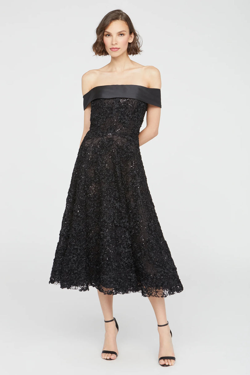 Theia Off-the-Shoulder Cocktail Dress 88112767