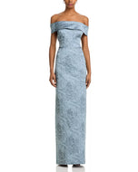 Teri Jon Off-the-Shoulder Long Evening Dress 217024